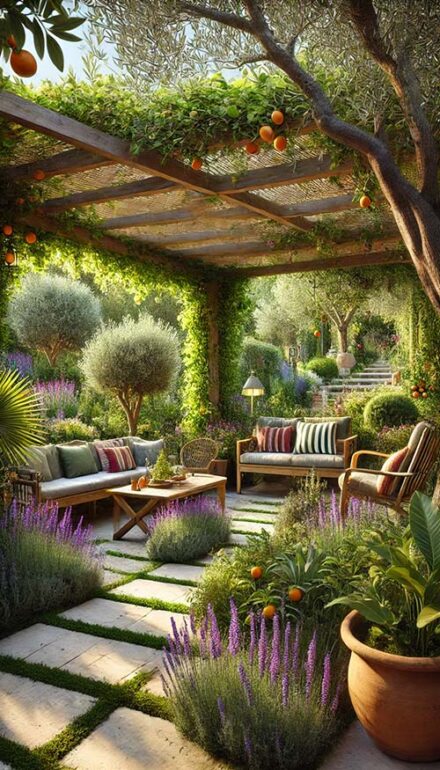 A green garden creates cool spaces