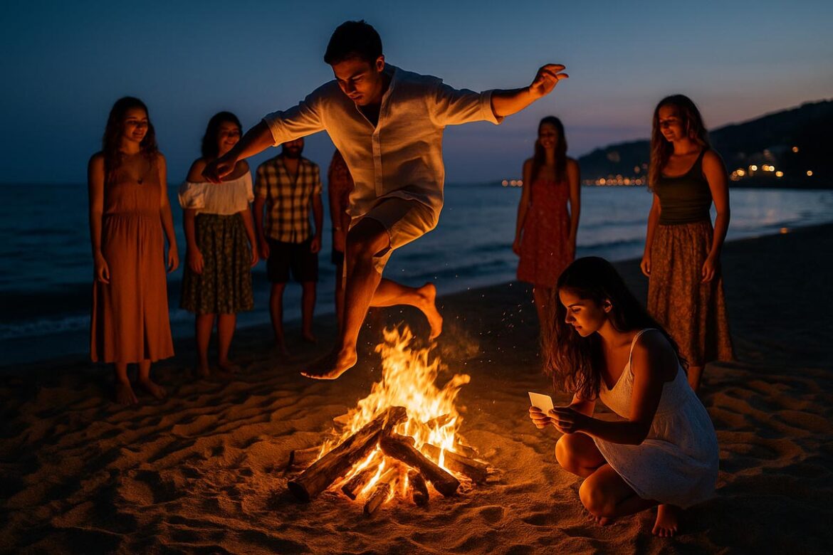 San Juan bonfire on the beach