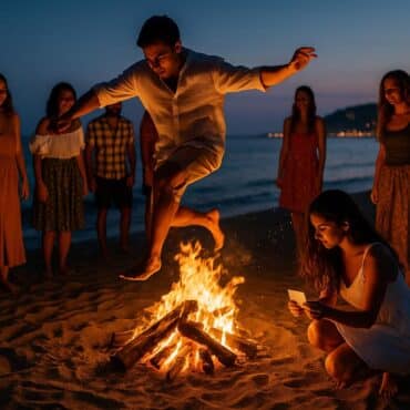 San Juan bonfire on the beach