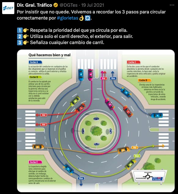 DGT es rotonde tweet