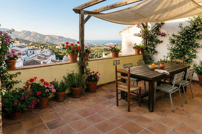 terras inrichten Spanje