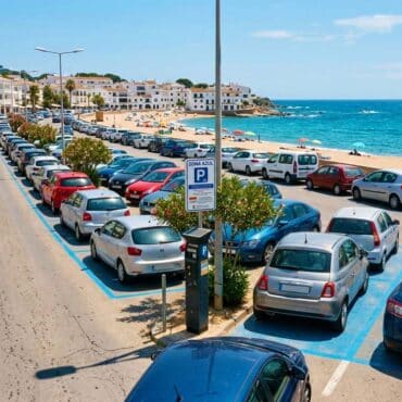 parkeren strand zomer spanje