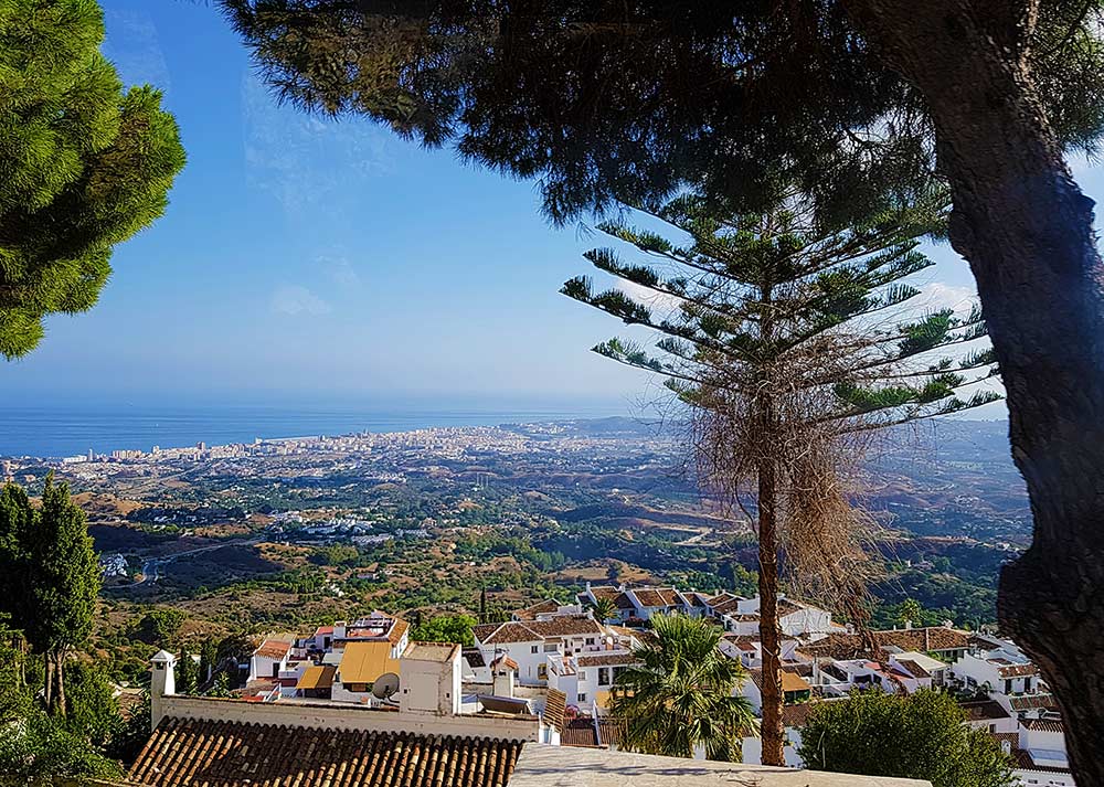 view from hilltop Mijas Costa Del Sol