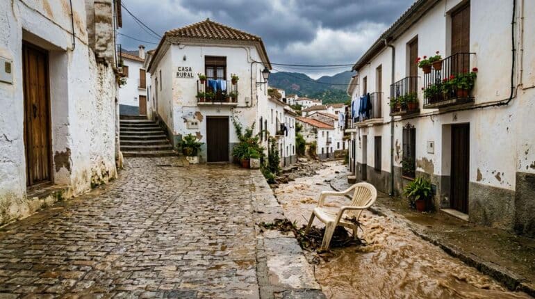 wateroverlast in Spanje